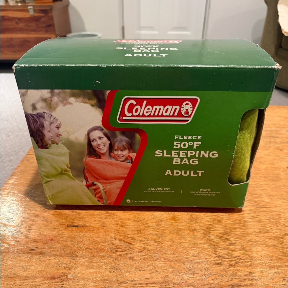Coleman Green Fleece 50°F Adult Sleeping Bag